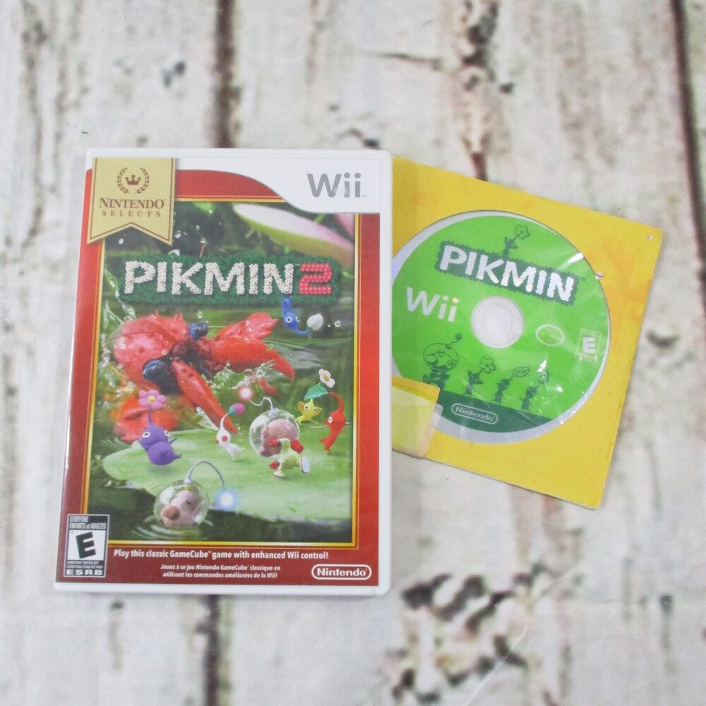 Wii Lot of 2 Pikmin and Pikmin 2 Nintendo Selects Video Game MINT